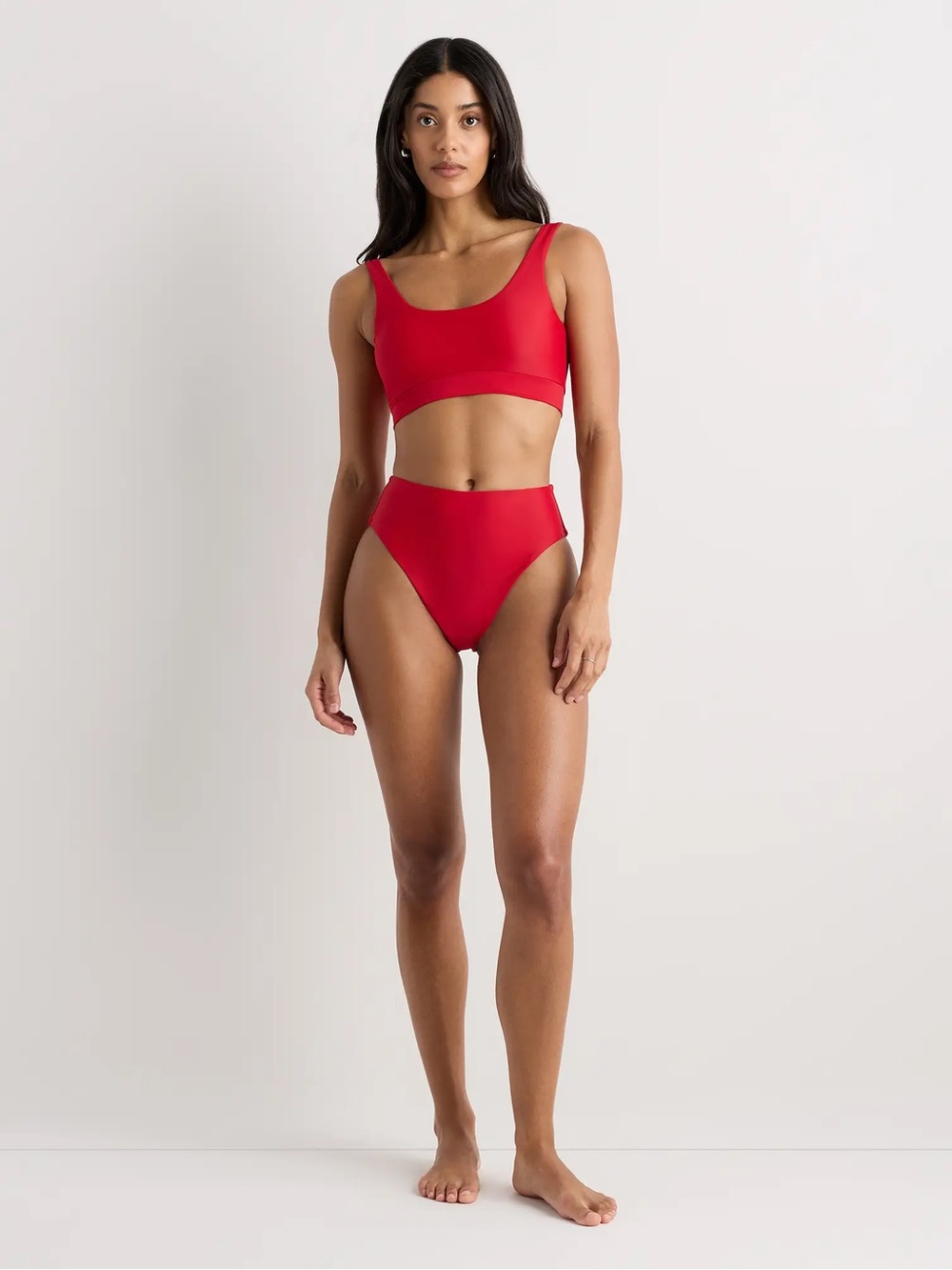 Quince Red Italian Two Piece Bikini Set